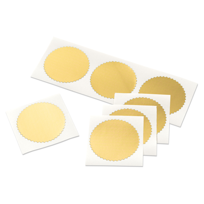 Dombornyomó etikett arany